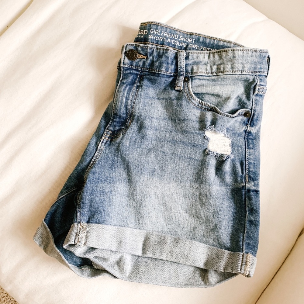 Denim girlfriend shorts